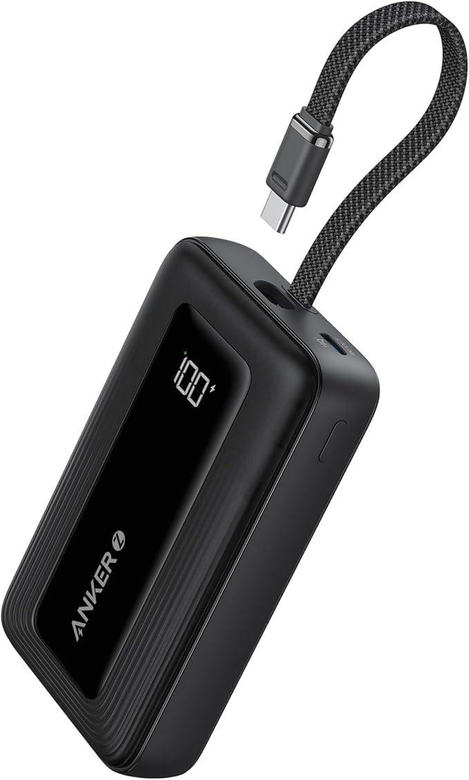 Compact Anker PowerCore 10000 portable charger for travel