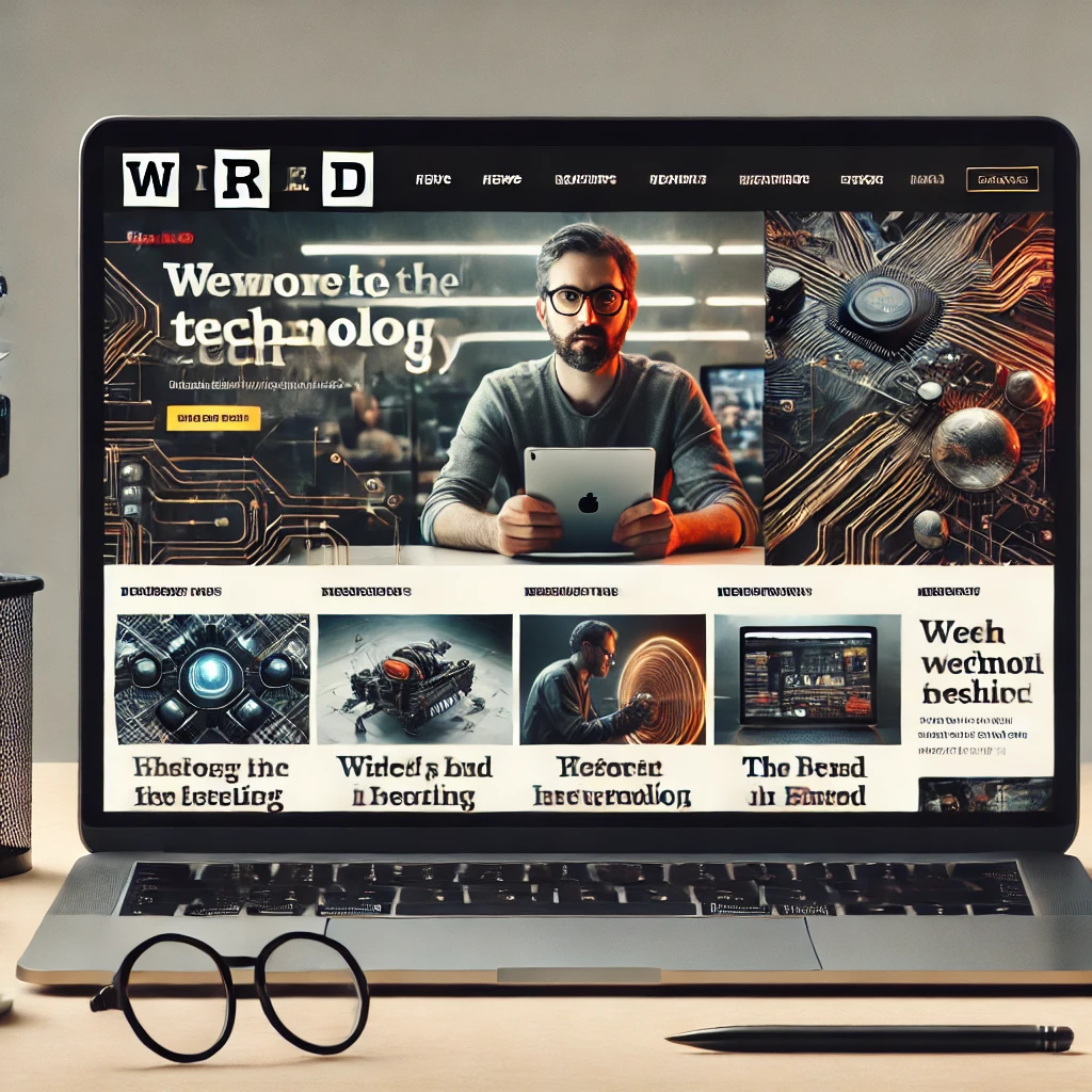 Screenshot of Wired.com homepage displaying the latest technology news and insights