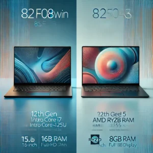 Comparison of Lenovo IdeaPad 5 82sf008win and 82sf004xin laptops highlighting key specs.