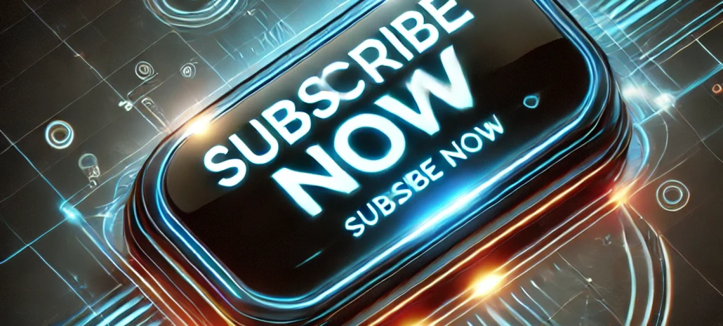 Never Miss a Tech Update—Subscribe Today! A futuristic 'Subscribe Now' button encouraging readers to stay updated on tech trends.